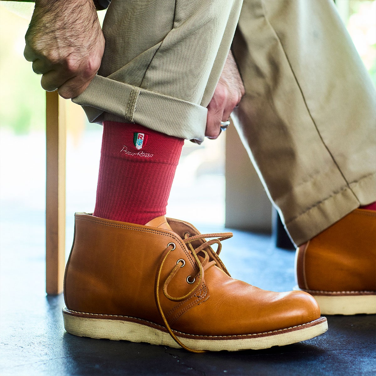 【8/31まで限定価格】ポルトガル/02/A #10 ルイコスタ 10/4(土)午前10時発売予定》【GBL】紅の豚 刺繍GBLソックス (赤