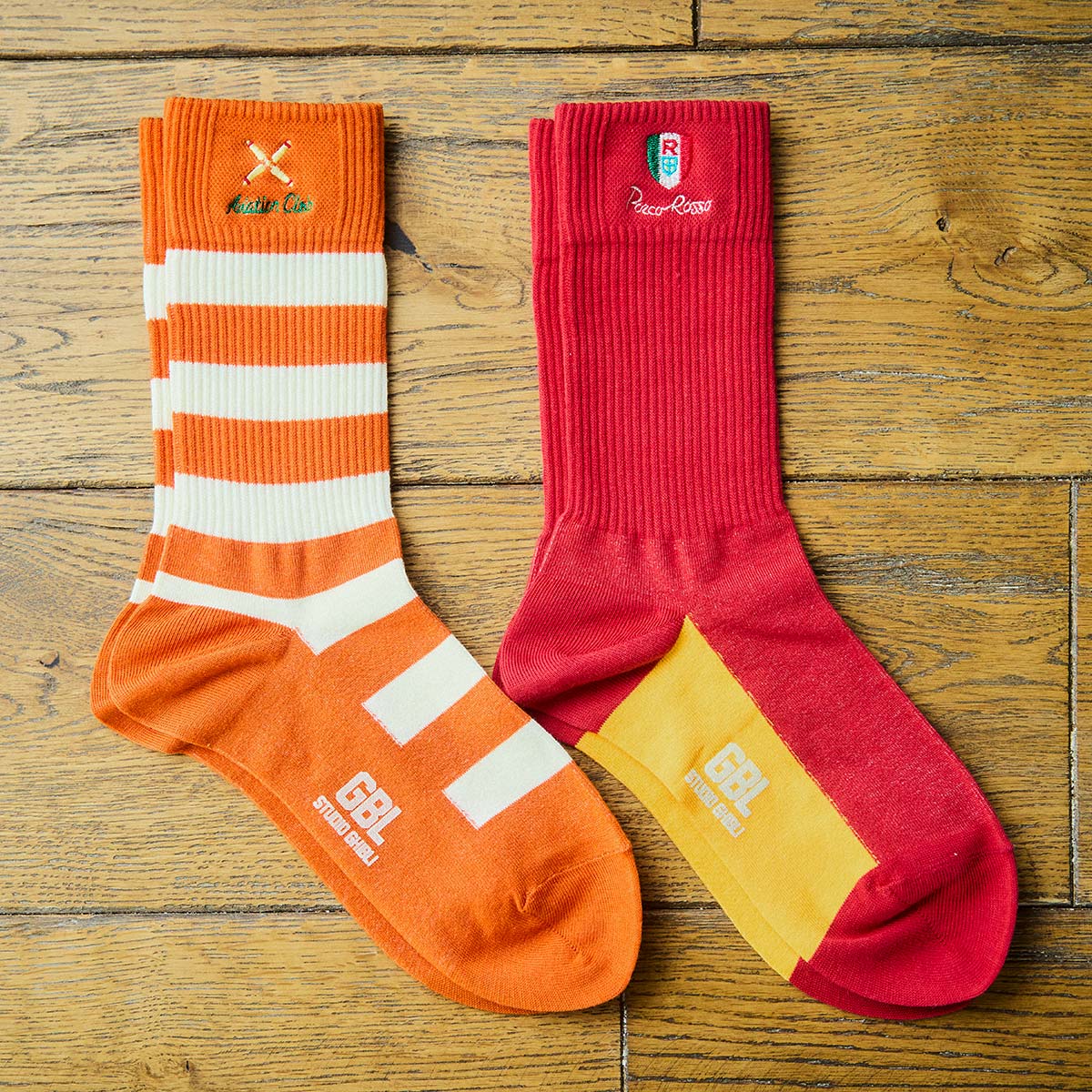 10/4(土)午前10時発売予定》【GBL】紅の豚 刺繍GBLソックス (赤