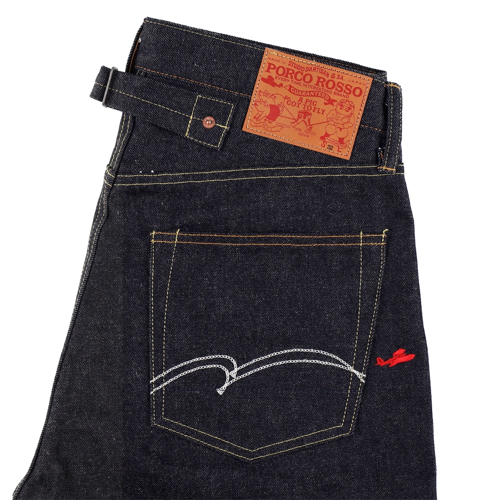 GBL】ステュディオ・ダ・ルチザン 紅の豚 ジーンズ 豚が雲をひい  