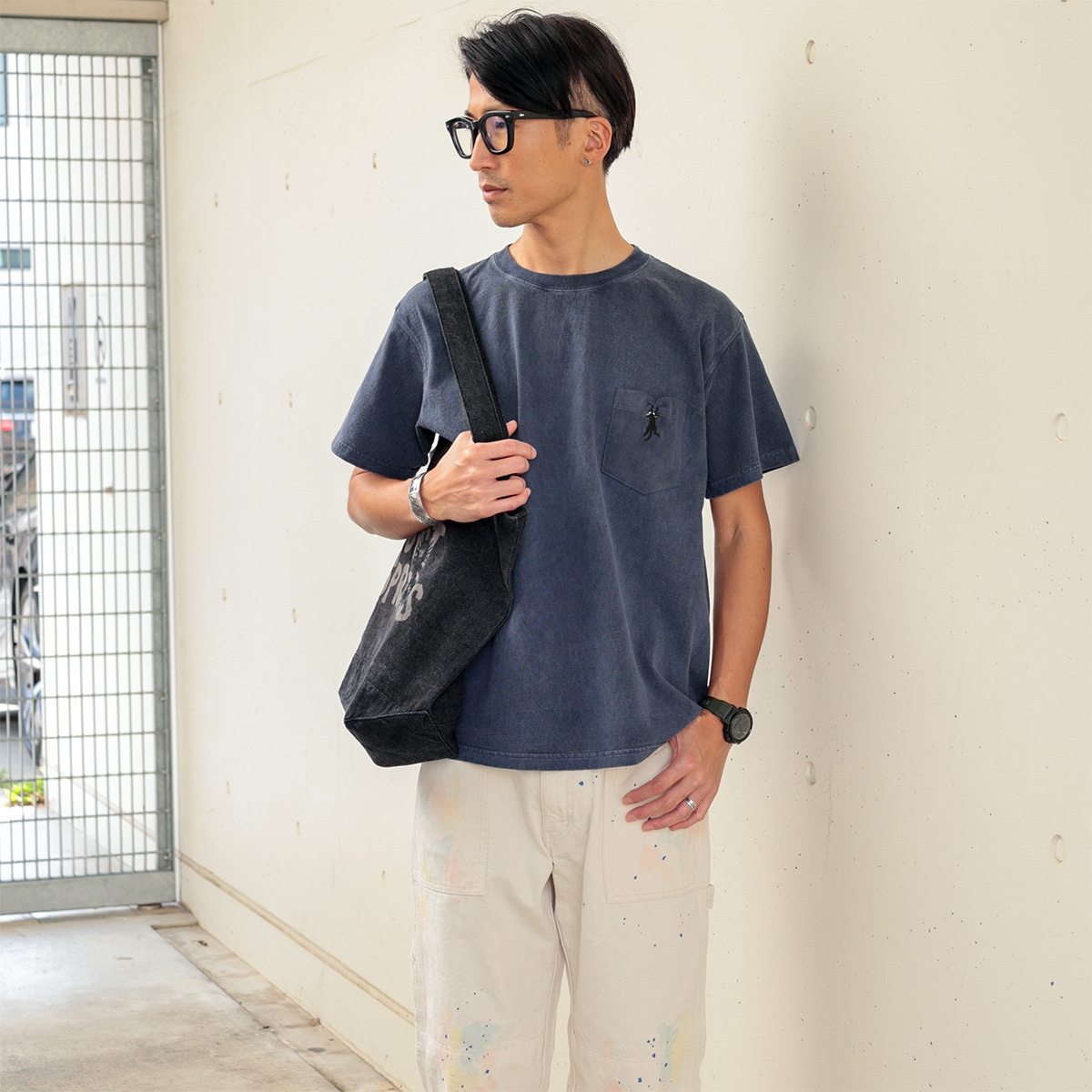 GBL】魔女の宅急便 Good On コラボポケット刺繍Tシャツ ジジ 