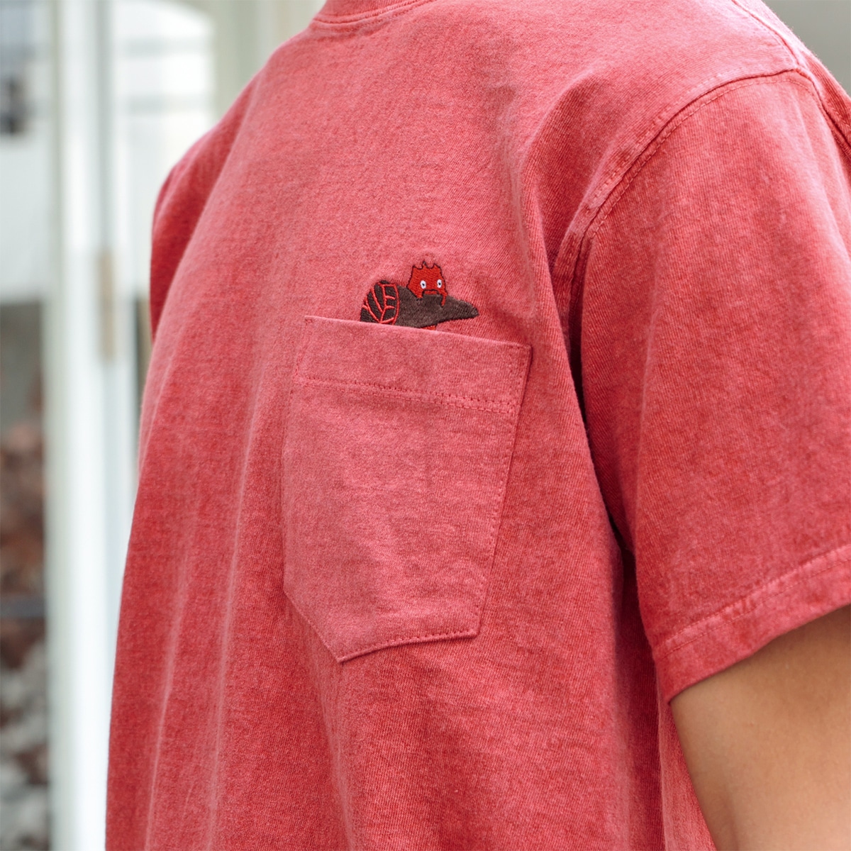 GBL】ハウルの動く城 Good On コラボポケット刺繍Tシャツ カルシファー 