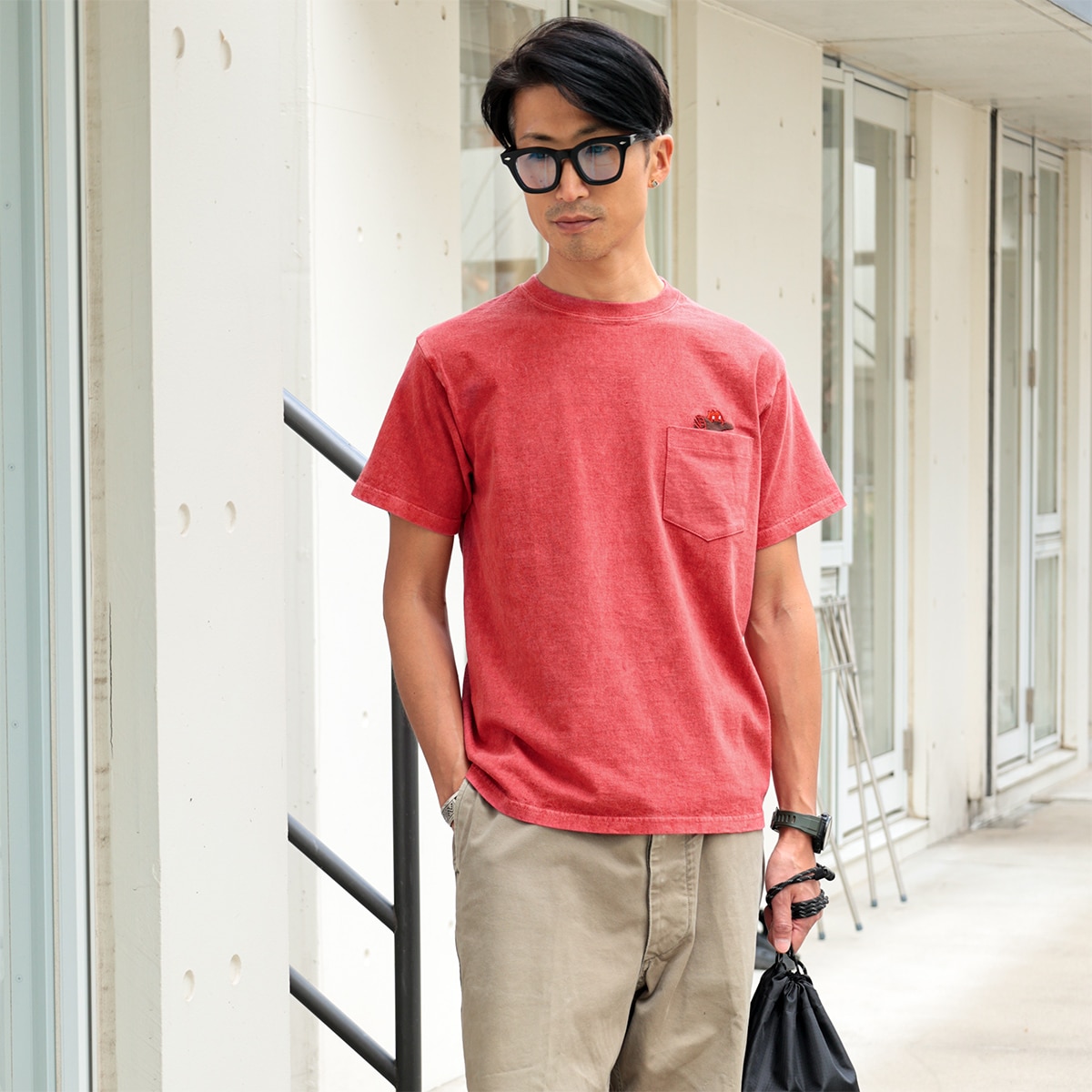 GBL】ハウルの動く城 Good On コラボポケット刺繍Tシャツ カルシファー 