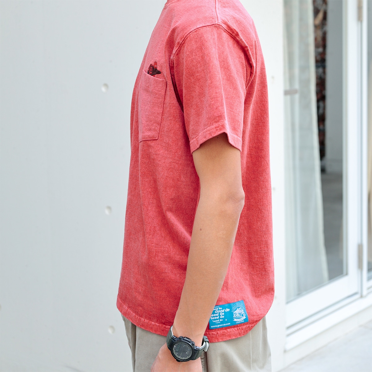 GBL】ハウルの動く城 Good On コラボポケット刺繍Tシャツ カルシファー 