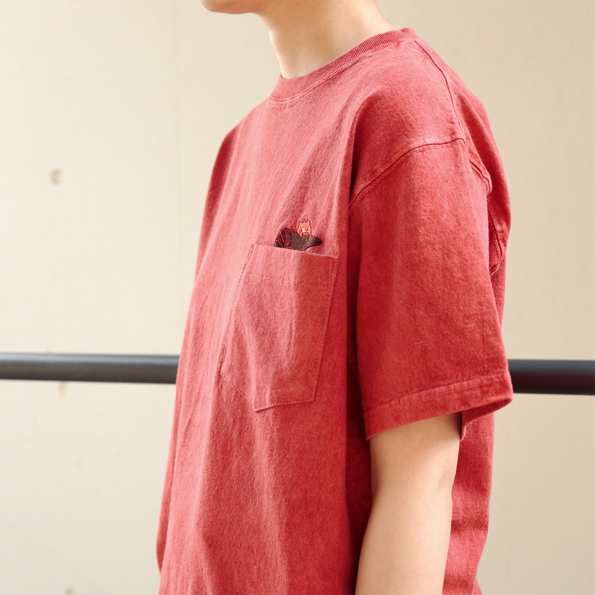 GBL】ハウルの動く城 Good On コラボポケット刺繍Tシャツ カルシファー 