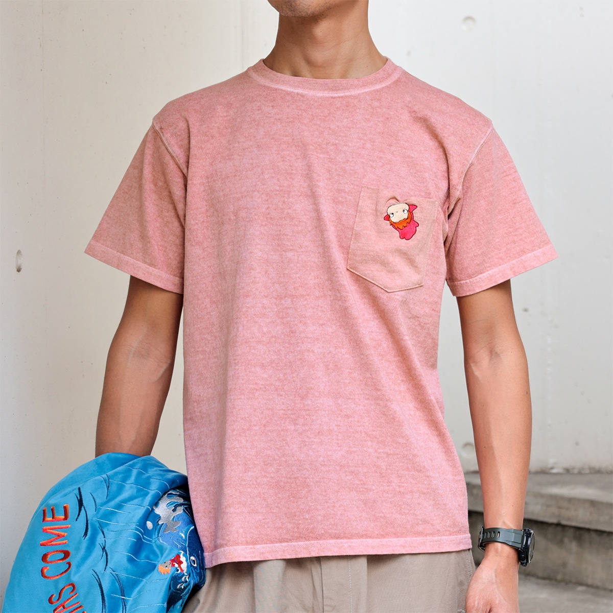 GBL】崖の上のポニョ Good On コラボポケット刺繍Tシャツ ポニョ 