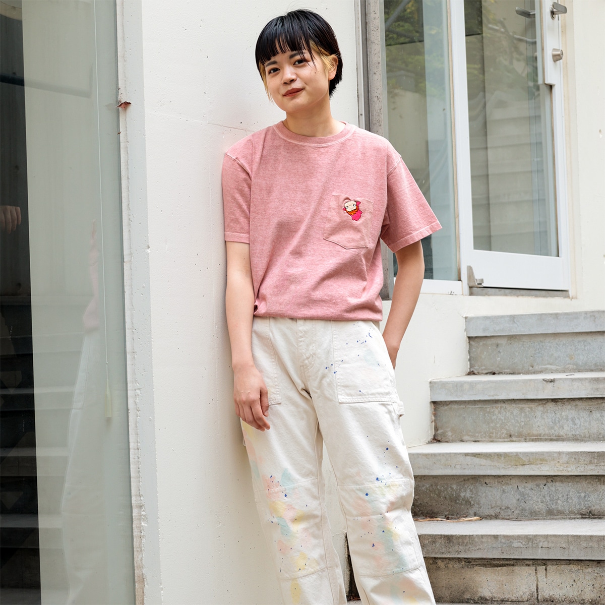 GBL】崖の上のポニョ Good On コラボポケット刺繍Tシャツ ポニョ 