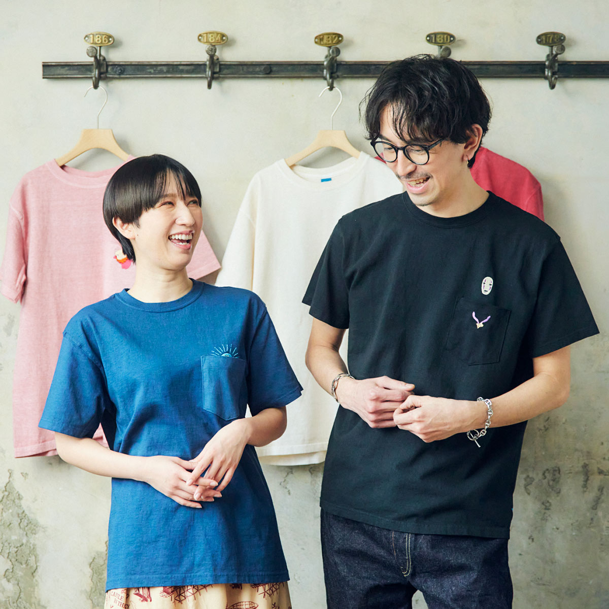 【GBL】千と千尋の神隠し Good On コラボポケット刺繍Tシャツ カオナシ