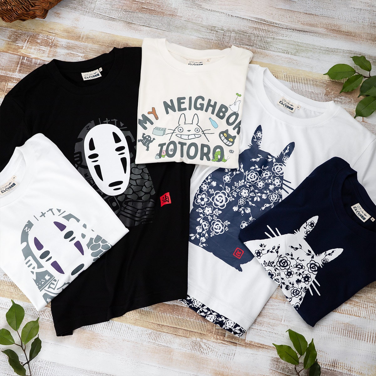 となりのトトロ Tシャツ 中国切り絵風 (白) | どんぐり共和国そらのうえ店