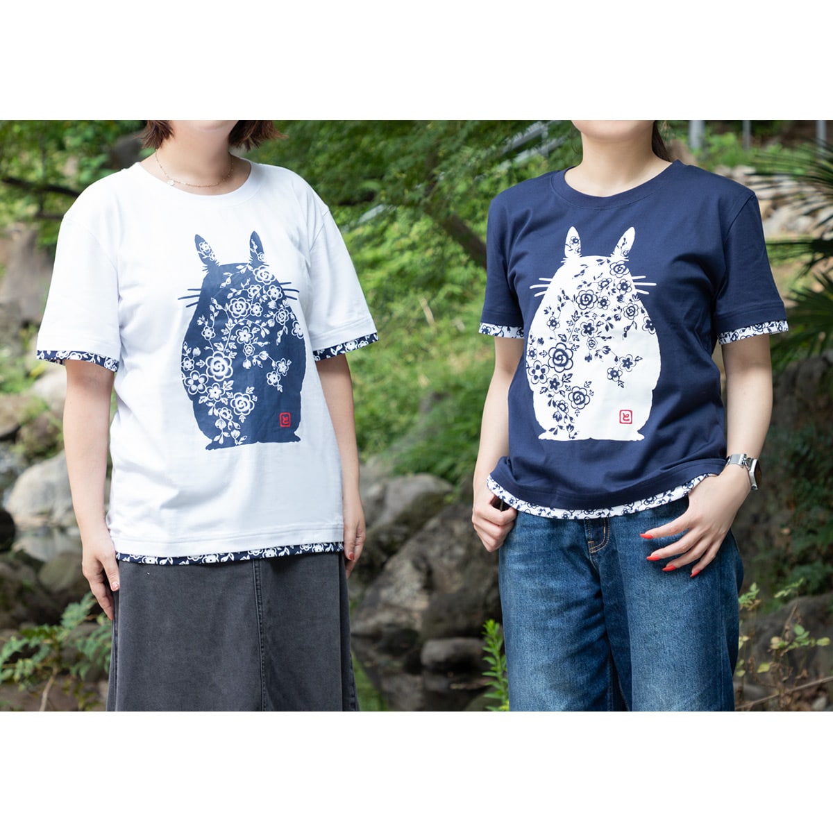 となりのトトロ Tシャツ 中国切り絵風 (白) | どんぐり共和国そらのうえ店