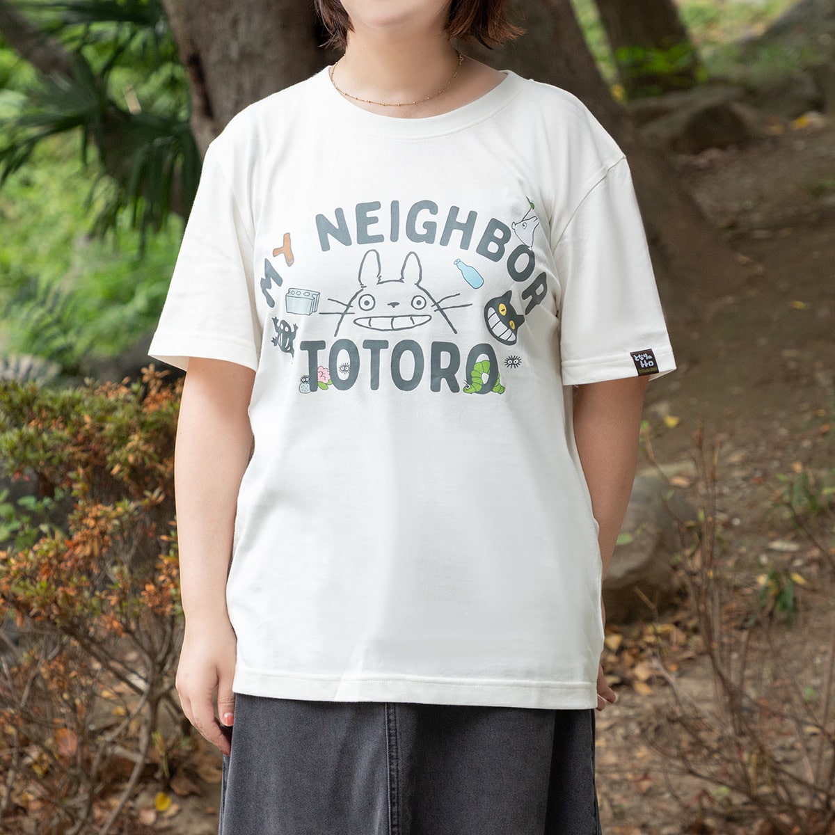 となりのトトロ Tシャツ トトロのスマイル (オフホワイト