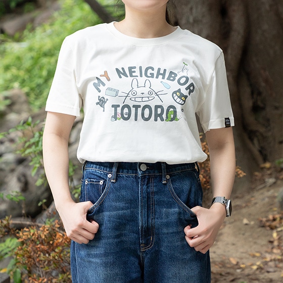 となりのトトロ Tシャツ トトロのスマイル (オフホワイト) | どんぐり
