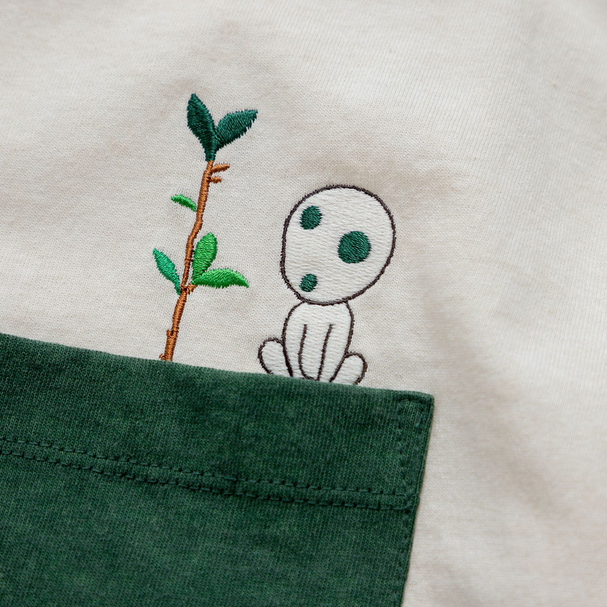 GBL】もののけ姫 Good On コラボポケット刺繍Tシャツ コダマ