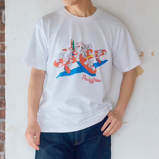 GBL】紅の豚 BASIC Tシャツ 静かにしなさい！ (PW) | どんぐり共和国